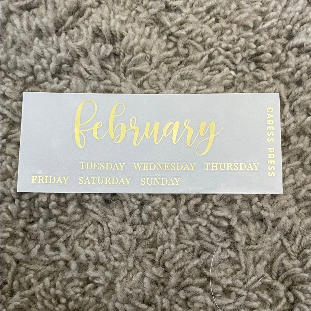 Caress Press February Weekly Planner Sticker